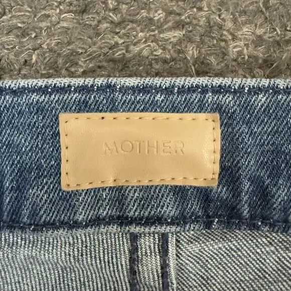 Mother Denim The Tab Roller Skimp Jeans Women 30 Blue Wide Leg From Out Of Town - Picture 8 of 12